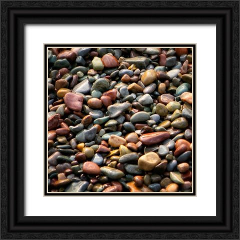 Rocks Black Ornate Wood Framed Art Print with Double Matting by Lee, Rachel