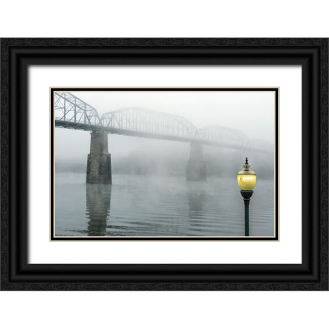 Scenic City 121 Black Ornate Wood Framed Art Print with Double Matting by Lee, Rachel