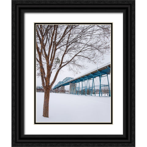 Scenic City 62 Black Ornate Wood Framed Art Print with Double Matting by Lee, Rachel