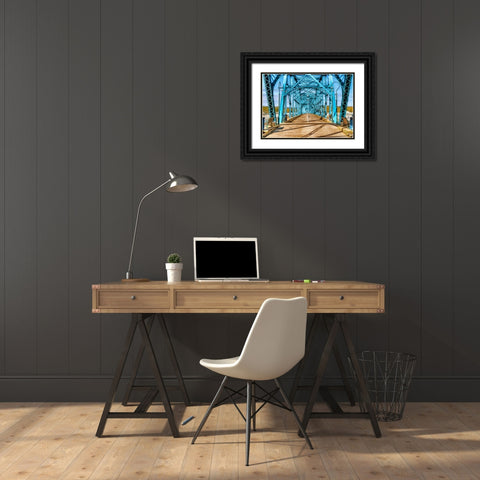 Walking Walnut Black Ornate Wood Framed Art Print with Double Matting by Lee, Rachel