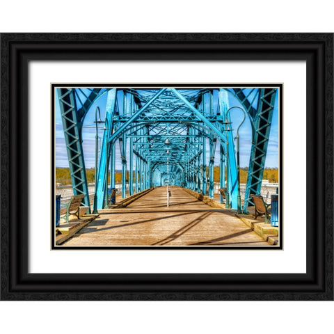 Walking Walnut Black Ornate Wood Framed Art Print with Double Matting by Lee, Rachel