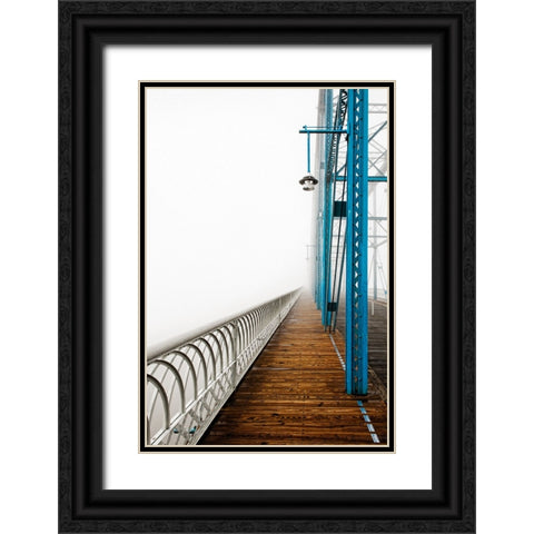 Walnut in Fog Left Oil Painting Black Ornate Wood Framed Art Print with Double Matting by Lee, Rachel