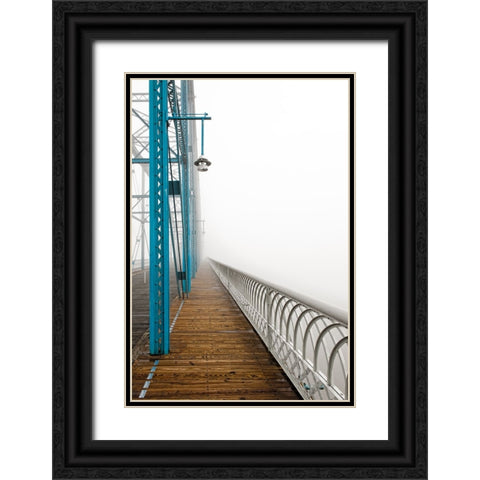 Walnut in Fog Right Black Ornate Wood Framed Art Print with Double Matting by Lee, Rachel