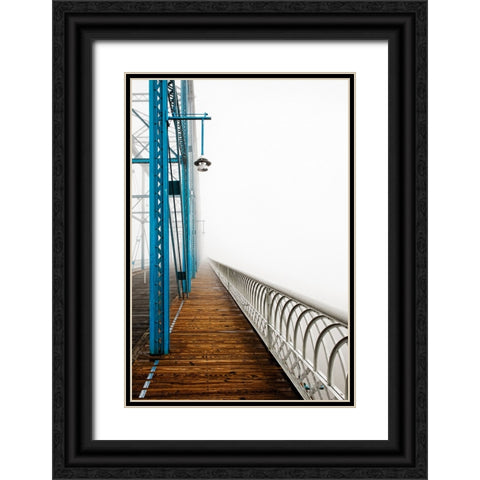 Walnut in Fog Right Oil Painting Black Ornate Wood Framed Art Print with Double Matting by Lee, Rachel