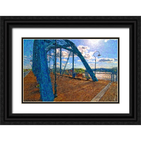 Walnut Sideview Painted Black Ornate Wood Framed Art Print with Double Matting by Lee, Rachel