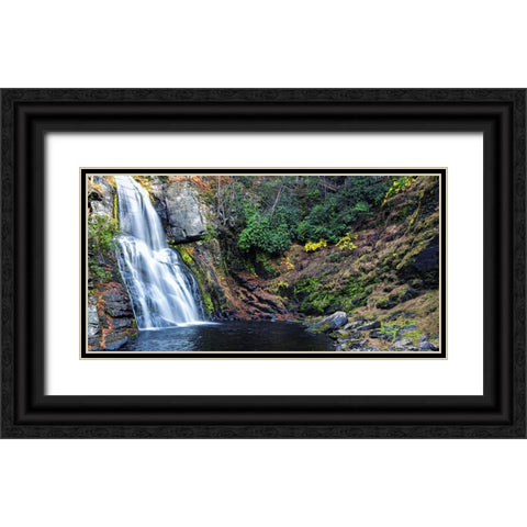 Waterfall 56 Black Ornate Wood Framed Art Print with Double Matting by Lee, Rachel
