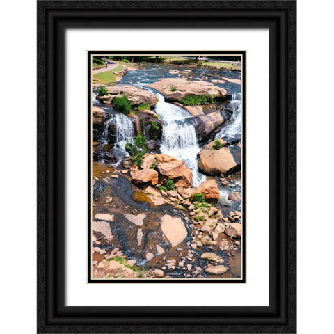 Falls Park 2  Black Ornate Wood Framed Art Print with Double Matting by Malone, Will