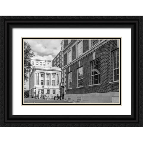 Summer Walk BW Black Ornate Wood Framed Art Print with Double Matting by Malone, Will