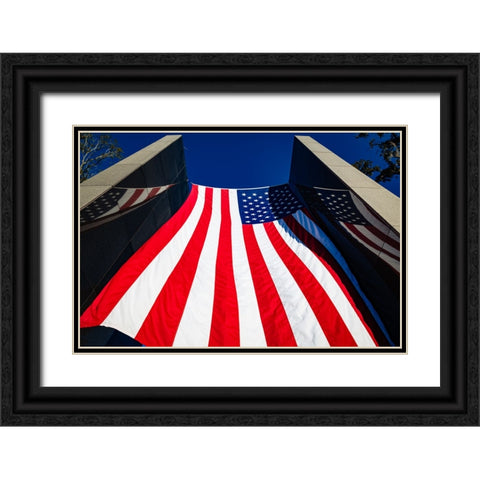 America Black Ornate Wood Framed Art Print with Double Matting by Malone, Will