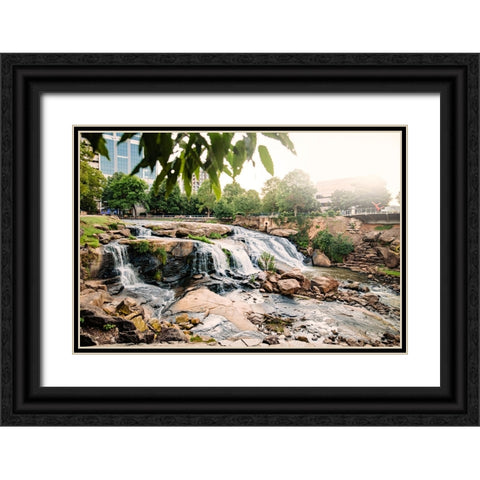 Not Secret Waterfall Black Ornate Wood Framed Art Print with Double Matting by Malone, Will