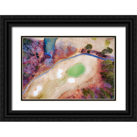 Golf Lake 2 Black Ornate Wood Framed Art Print with Double Matting by Malone, Will