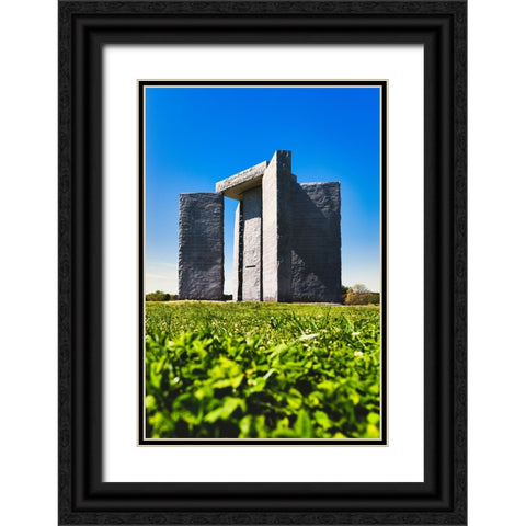 Guidestones 5 Black Ornate Wood Framed Art Print with Double Matting by Malone, Will