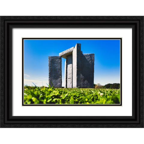 Guidestones 6 Black Ornate Wood Framed Art Print with Double Matting by Malone, Will