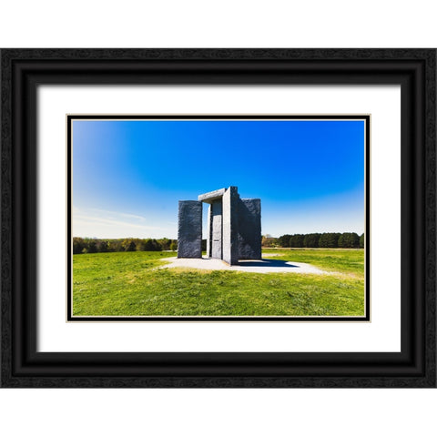 Guidestones 8 Black Ornate Wood Framed Art Print with Double Matting by Malone, Will