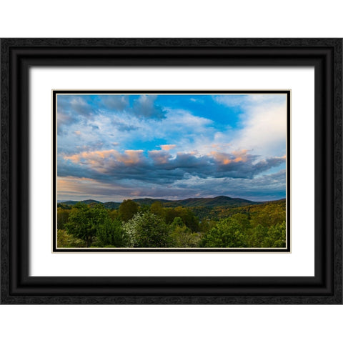 Cashiers Clouds Black Ornate Wood Framed Art Print with Double Matting by Malone, Will