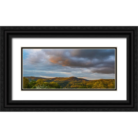 Cashiers Clouds Pano Black Ornate Wood Framed Art Print with Double Matting by Malone, Will