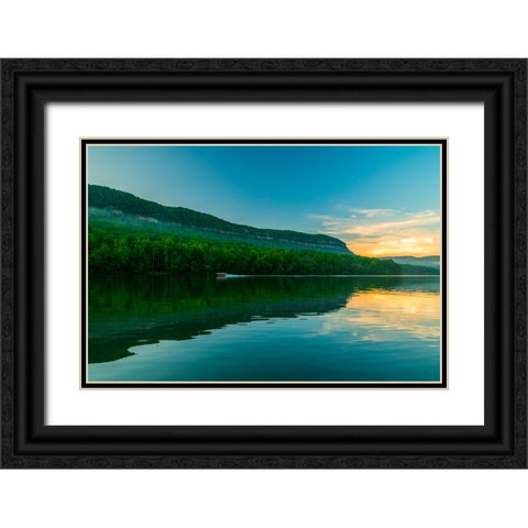 Escape Black Ornate Wood Framed Art Print with Double Matting by Malone, Will