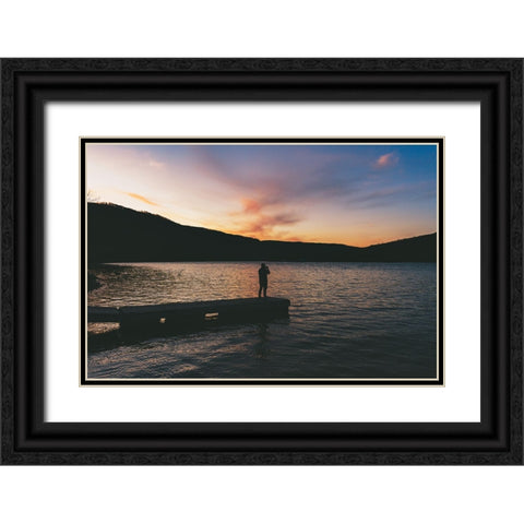 Subtle Sunset Black Ornate Wood Framed Art Print with Double Matting by Malone, Will