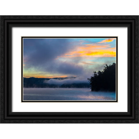 Fishermen Black Ornate Wood Framed Art Print with Double Matting by Malone, Will