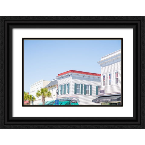 Downtown Beaufort Black Ornate Wood Framed Art Print with Double Matting by Malone, Will