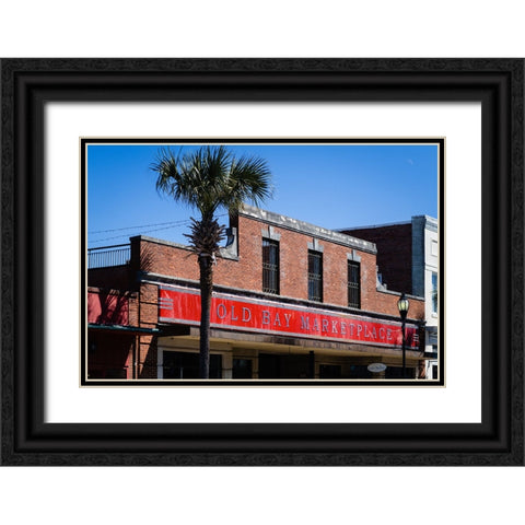 Old Bay Marketplace Black Ornate Wood Framed Art Print with Double Matting by Malone, Will