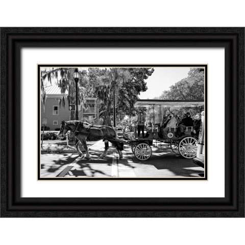 Pull Black Ornate Wood Framed Art Print with Double Matting by Malone, Will