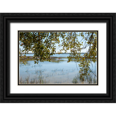 Relaxation Station Black Ornate Wood Framed Art Print with Double Matting by Malone, Will