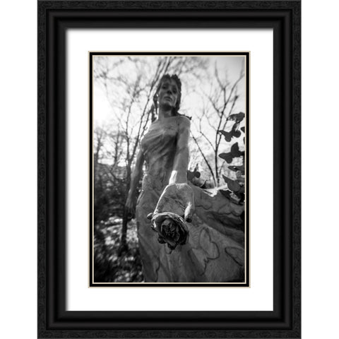 Take a Flower Black Ornate Wood Framed Art Print with Double Matting by Malone, Will