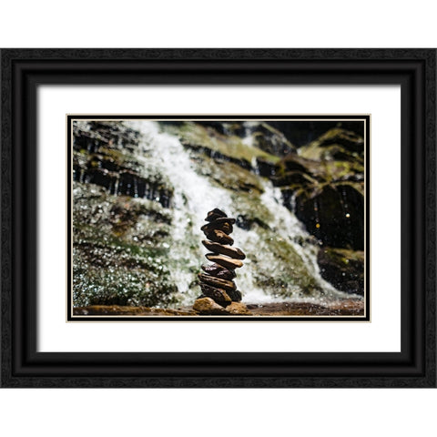 Peace Black Ornate Wood Framed Art Print with Double Matting by Malone, Will