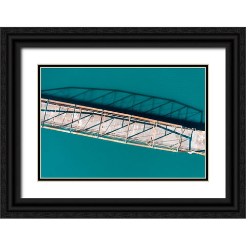 Bridge in Shadow Black Ornate Wood Framed Art Print with Double Matting by Malone, Will