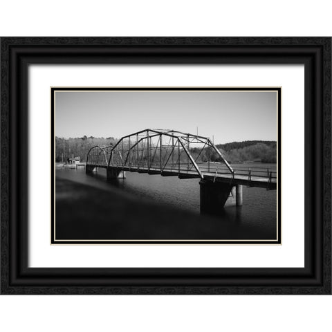 Savannah Bridge Black Ornate Wood Framed Art Print with Double Matting by Malone, Will