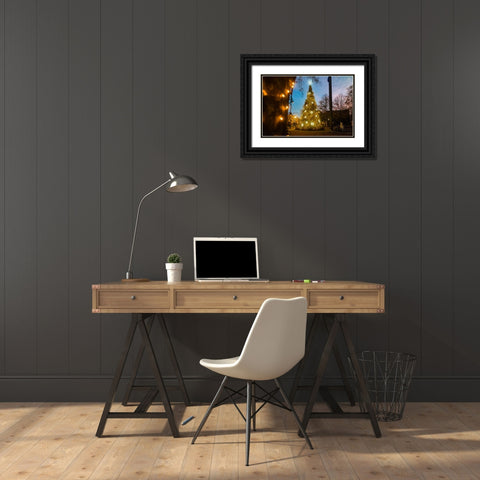 Christmas Sunset Black Ornate Wood Framed Art Print with Double Matting by Malone, Will