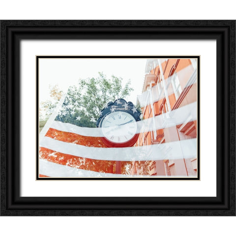 American Clock Black Ornate Wood Framed Art Print with Double Matting by Malone, Will