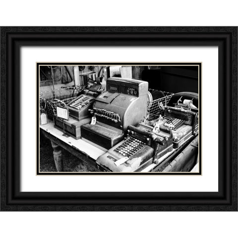 American Typewriter Black Ornate Wood Framed Art Print with Double Matting by Malone, Will