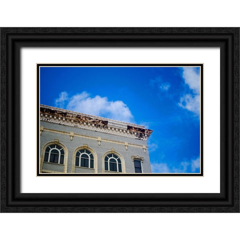 Business Exchange 1 Black Ornate Wood Framed Art Print with Double Matting by Malone, Will
