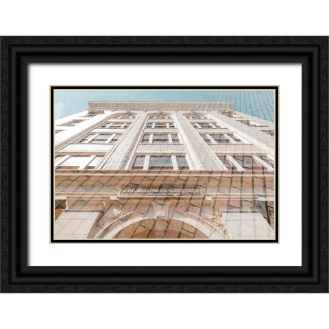 Business Exchange 2 Black Ornate Wood Framed Art Print with Double Matting by Malone, Will