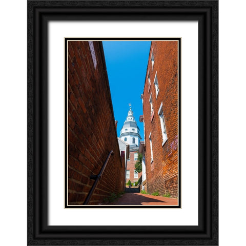 Capital Alley Vertical Black Ornate Wood Framed Art Print with Double Matting by Malone, Will
