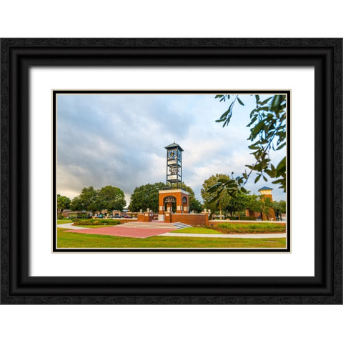Centennial Plaza 3 Black Ornate Wood Framed Art Print with Double Matting by Malone, Will