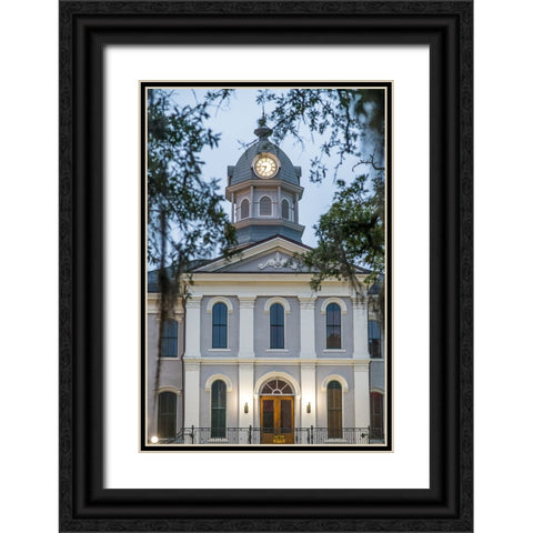 Courthouse Morning 2 Black Ornate Wood Framed Art Print with Double Matting by Malone, Will