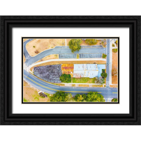 Curve Black Ornate Wood Framed Art Print with Double Matting by Malone, Will