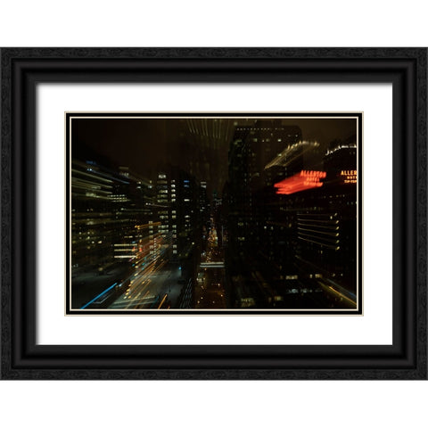 Gotham 2 Black Ornate Wood Framed Art Print with Double Matting by Malone, Will