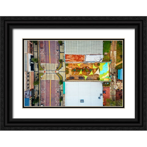Jackson St Black Ornate Wood Framed Art Print with Double Matting by Malone, Will