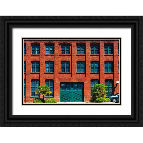 Palmetto Building Black Ornate Wood Framed Art Print with Double Matting by Malone, Will