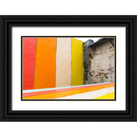 Picnic Mural Watermark Black Ornate Wood Framed Art Print with Double Matting by Malone, Will