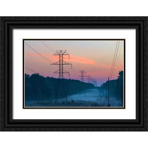 Sunrise Row Black Ornate Wood Framed Art Print with Double Matting by Malone, Will