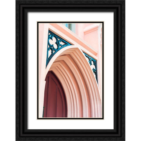 The Pink Door Black Ornate Wood Framed Art Print with Double Matting by Malone, Will