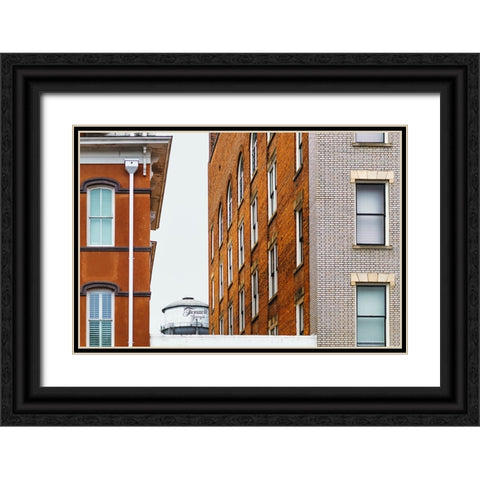 Watertower 8 Black Ornate Wood Framed Art Print with Double Matting by Malone, Will