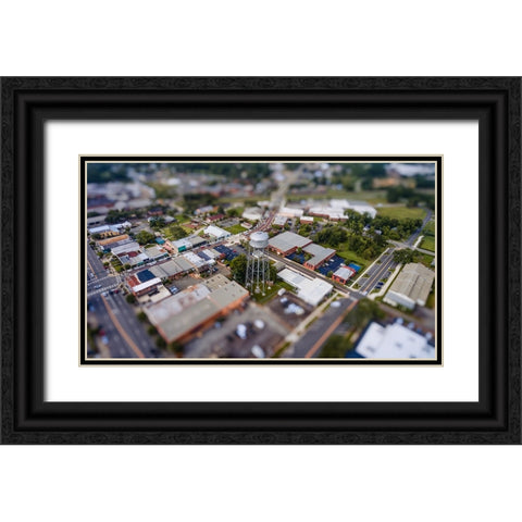 Watertower Mini Black Ornate Wood Framed Art Print with Double Matting by Malone, Will