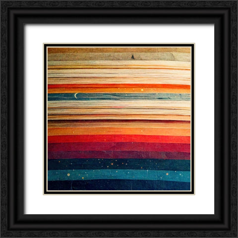 Rainbow Planet 10 Black Ornate Wood Framed Art Print with Double Matting by Screendoor