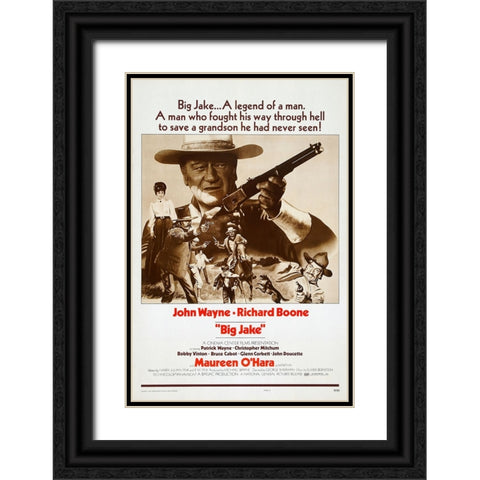 Big Jake Black Ornate Wood Framed Art Print with Double Matting by Screendoor